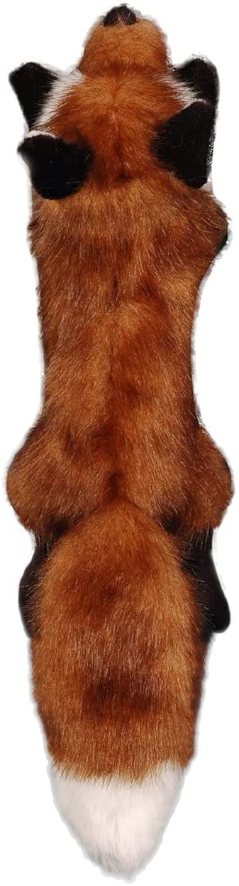 ALL FOR PAWS Interactive Dog Squirrel Plush Toys, Stuffed Animal Squeaky Toy for Dogs Enrichment Toys, Large Size (Fox (Large Size))