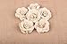 Junxia Natural 20 Pieces Mini Ivory Burlap Flowers for Wedding Party Decoration