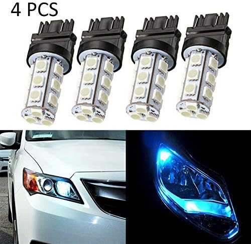 Lypum 4Pcs Car LED Light Bulbs,Ice Blue T25 18 SMD 3157 3156 LED Tail Brake Stop Backup Reverse Light Bulbs