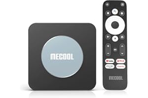 Android 14.0 TV Box, MECOOL KM2 Plus 2GB 16GB Smart TV Box with Netflix Certified, Google Assistant Dolby Atmos, TV Box 4K Su