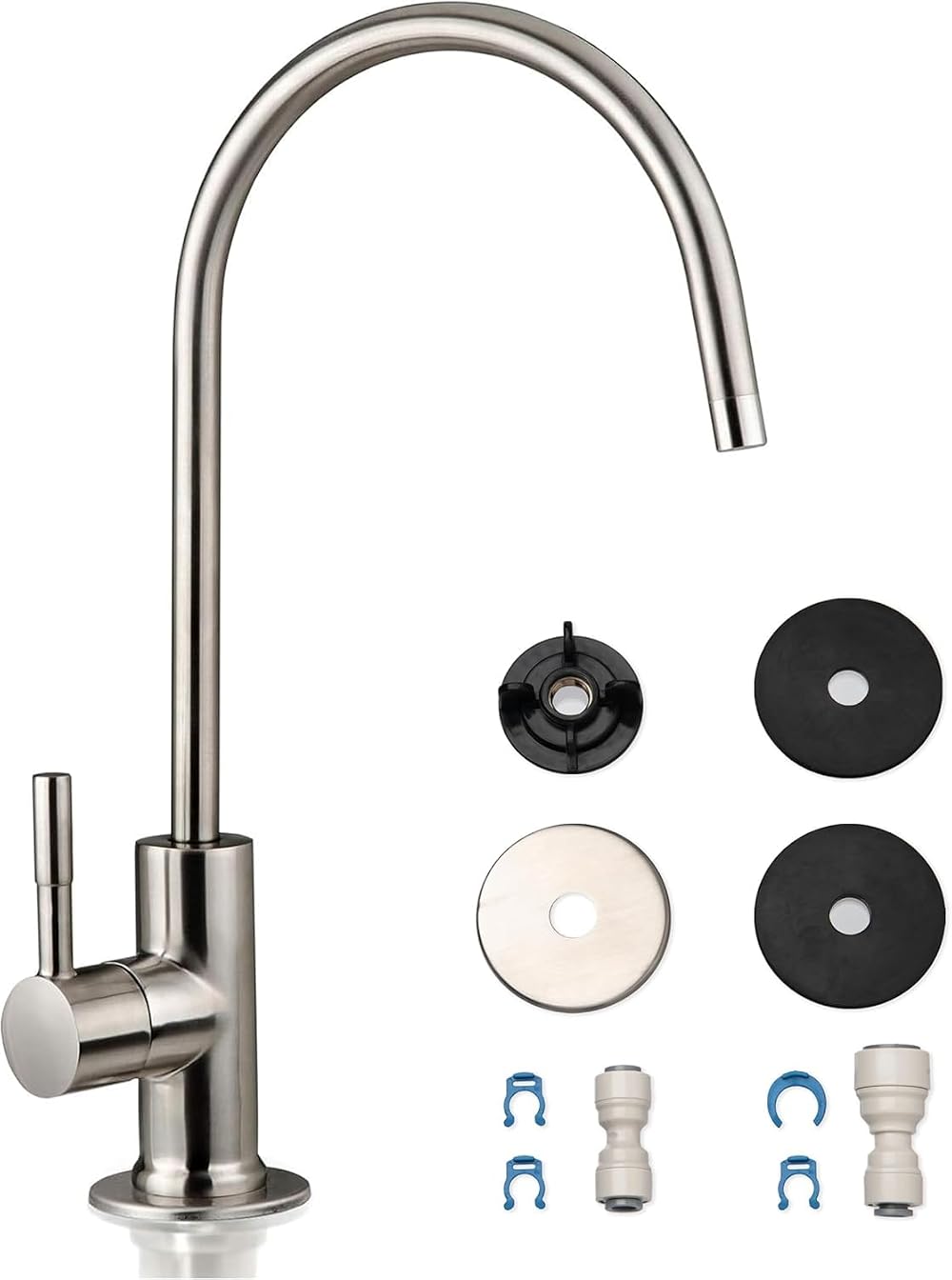 iSpring GA1-BN Brushed Nickel Water Filter Designer Faucet 14oz Solid Brass