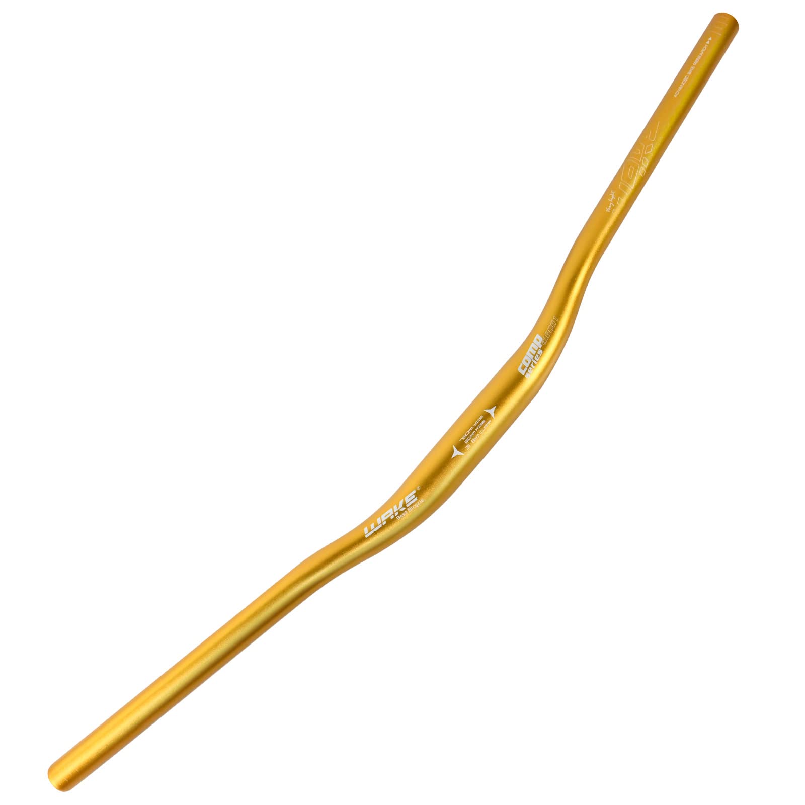 WAKE 31.8mm Bike Handlebar Aluminum Alloy MTB Handlebar Rise 30mm Bicycle Handlebar Wide Extra Long Mountain Bike Handlebars for Downhill Cycling Road Mountain Bike -780MM (Gold)