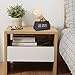 Warmhoming Wooden Digital Alarm Clock with 3 Levels Adjustable Brightness, Acoustic Control Clock with Time Temperature and Humidity (Black)