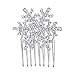 EVER FAITH Winter Snowflake Hair Side Comb Clear Austrian Crystal Silver-Tone