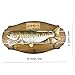 16-inch Wood Decorative Big Fish Welcome Sign Hanging Plaque with 3 Hooks,for Garden and Wall Decor