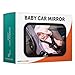 Baby Car Mirror - Jumbo Size Backseat Mirror For Infant Rear Facing Car Seats - Shatterproof & Double Strap Secure Headrest Locking System - Tested For Child Safety