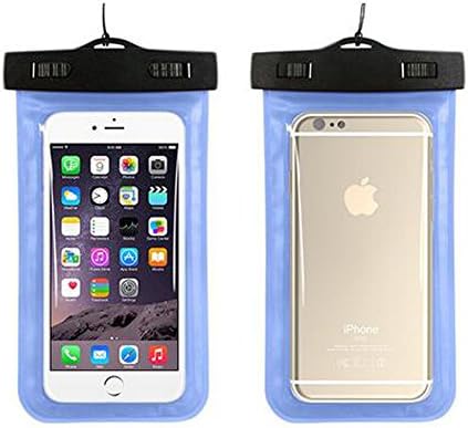 Waterproof Phone Case, Walway Universal Cell Phone Dry Bag/ Pouch for iPhone X/ 8 Plus/ 8/ 7 Plus/ 7/ 6 Plus/ 6S Plus/ 6/ 6S, Galaxy S8/ S7/ S6 edge, Note 5/ 4, LG G6/ G5, up to 6 Inches (Water Blue)