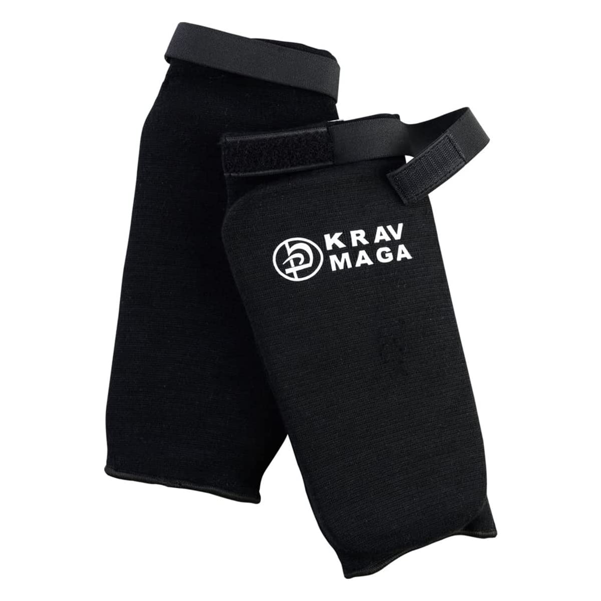 Krav Maga Standard Elasticated Cotton Sock Type Shin Pads - Black (XL)