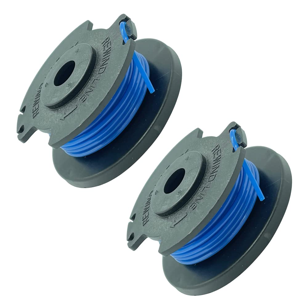Replacement RAC124 1.6 mm Spool Trimmer Line Compatible with Ryobi OLT1832 18v 24v 40v ONE+ Cordless Grass Trimmer, fit RLT2925, RLT1830LI, olt1825M, OLT1831, RLT1825M13 (2pcs)