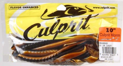 Culprit C1010-07 10-in. Worm, 10Ct Bag Crawdad