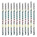 144 Piece Nautical Party Supplies: 12 Pencils 12 Sticker Sheets 48 Erasers and 72 Tattoos, Blue Toys Ahoy Decorations Decorative Fish Starfish Sea Shells Anchor Theme for Baby Shower Birthday Wedding