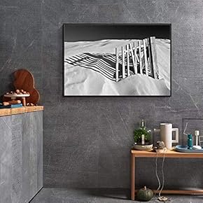 Floating Framed Canvas Wall Art for Living Room, Bedroom Black and White Landscape Canvas Prints for Home Decoration Ready to Hang - 16x24 inches