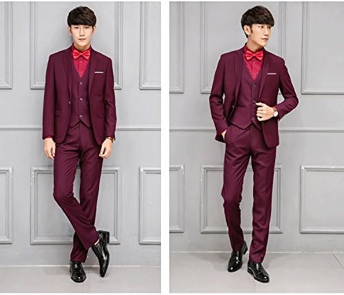 Amazon メンズスーツセット ビジネススリーピース スリムスーツ3点セット ボーイズ 通勤 大きいサイズ 紳士服 韓国 入社式 卒業式 就活 就職 結婚式 L スーツ ビジネスウェア 通販