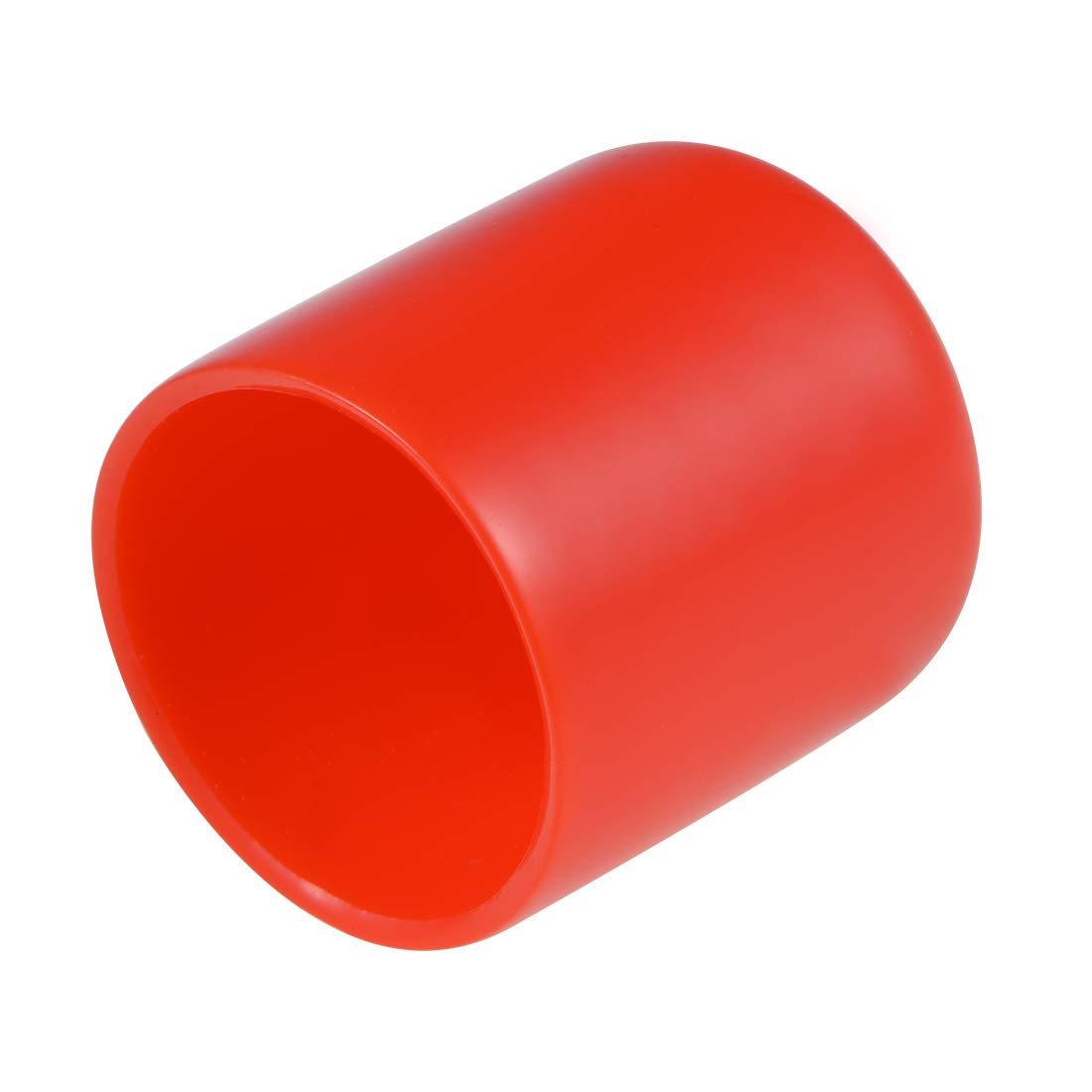 sourcing map 20pcs Rubber End Caps 27mm ID Vinyl Round End Cap Cover Screw Thread Protectors Red