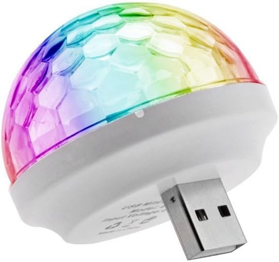 USB Mini Disco Light, Portable Ball Party DJ Light, DC 5V USB Strobe Club Lights for Christmas Home KTV Xmas Wedding Show Pub