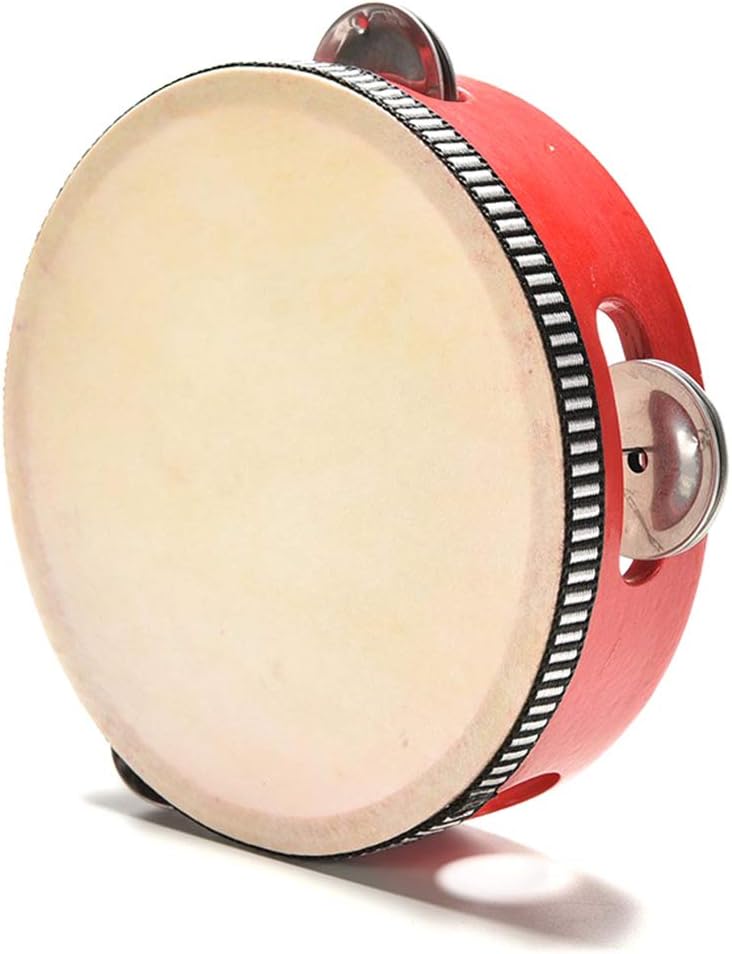 AOWA 1Pc Kids Musical Tambourine Wooden Drum Rattles for Baby Education Toy