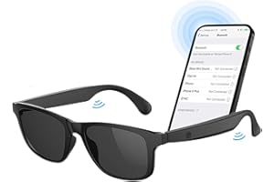 WALPCK Smart Glasses for Men & Women, Bluetooth Sunglasses with Speakers, Lentes Inteligentes para Hombre, Music Sunglasses