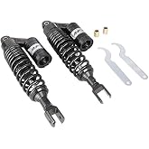 Mallofusa 320mm Pair Rear Motorcycle Shock Absorbers Suspension Eye to Clevis Universal for Kawasaki Honda Yamaha Suzuki Black