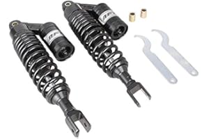 Mallofusa 320mm Pair Rear Motorcycle Shock Absorbers Suspension Eye to Clevis Universal for Kawasaki Honda Yamaha Suzuki Black