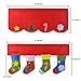 Christmas Curtain,Aniwon 2PCS Red Set Christmas Decorative Window Valances for Christmas Home Kitchen Decoration