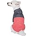 Blueberry Pet Winter Symphony Marled Color-block Knitted Unisex Designer Hooded Dog Sweater, Back Length 12