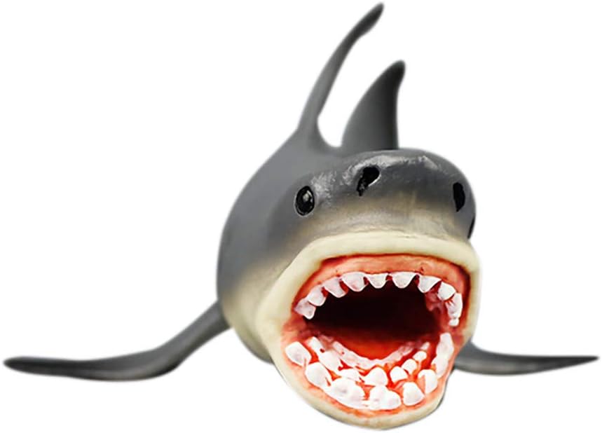 Megalodon Prehistoric Shark - HP95 Toys Great White Shark Ocean Education Realistic Skin Texture Shark Animal Figure Model Kids Toy Gift for Age 3 and Up - Shipped from US (As Shown)