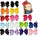 6 Inch Large Baby Hair Bows Barrettes Clip Holders Accessories For Toddler Girls 15 pcs