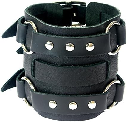 Amazon.com: Neptune Giftware Leather Wide Triple Strap Cuff Wrap