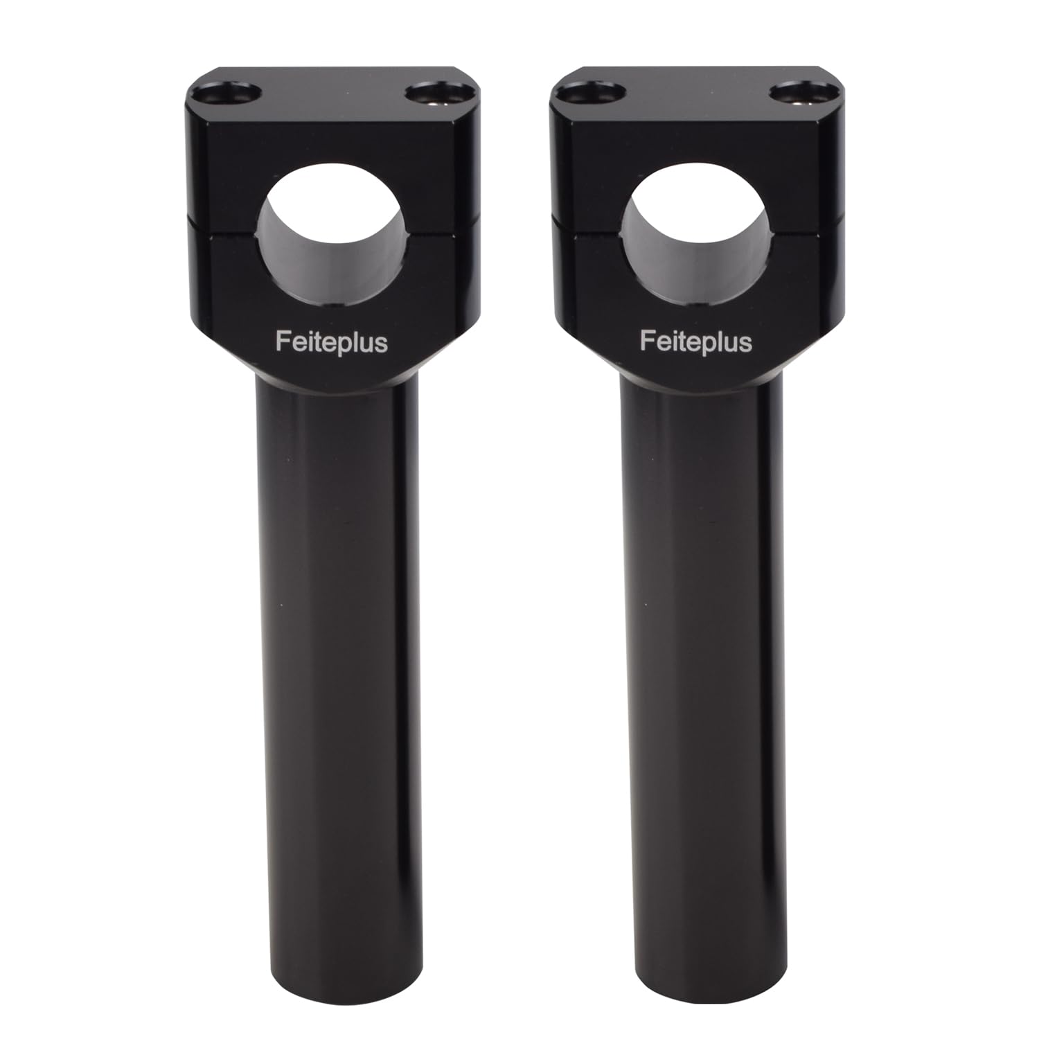 Photo 1 of 1" Handlebar Bar Risers Motorcycle Bar Clamps For Streetbob, Goldfire Straight One Piece Tall Handle Bar Riser Extension Kit Compatible With Harley, 5.51" Raise, Black