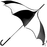 Gothic Rebel Full Size Dark Wing Pagoda Umbrella - Ideal for All Weather, Perfect for Vampires, Gothic Enthusiasts, and Lovers of Unique Bat Wing Style