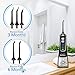 Water Flosser Tips for Model FC256 Not WT128, Water Flosser Replacement Tips, 5 Jet Tips Orthodontic Tip Periodontal Tip Dental Plaque Tip High Pressure Tips, IPX7 Waterproof, 360° Rotation