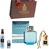 Bundle-Cologne for Men Chrome Legend Eau De Toilette Spray 2.6 oz With 5ml Refillable Perfume Atomiser-car smelling