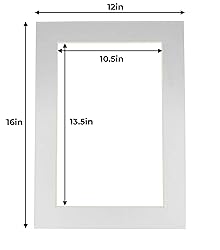 12x16 Mat for 11x14 Photo - Precut Metallic Silver