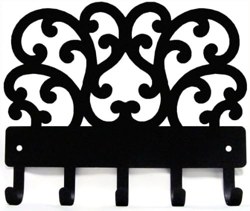 Decorative Scroll K10 Metal Key Rack Hanger - Small 6 inch Wide - Made in USA