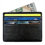 Eavann Slim Front Wallet Credit Card Holder Case Leather Sleeve with ID Window