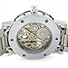 YouYouPifa Men's Alloy Strap Wind Round Mechanical Watches (Silver Strap/White Dial)