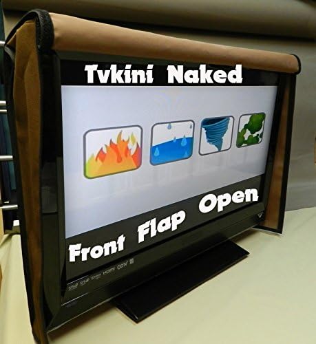 Naked Front Flap Lifts up Waterproof Tv Cover 31 X 23 X 4", Led, Lcd, Plasma, or Flat Screen Tv Cover (Tan, 15-32")