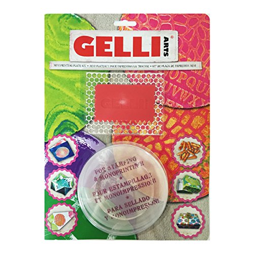 Gelli Arts Mini Printing Plate Kit for Stamping and Monoprinting (Round)