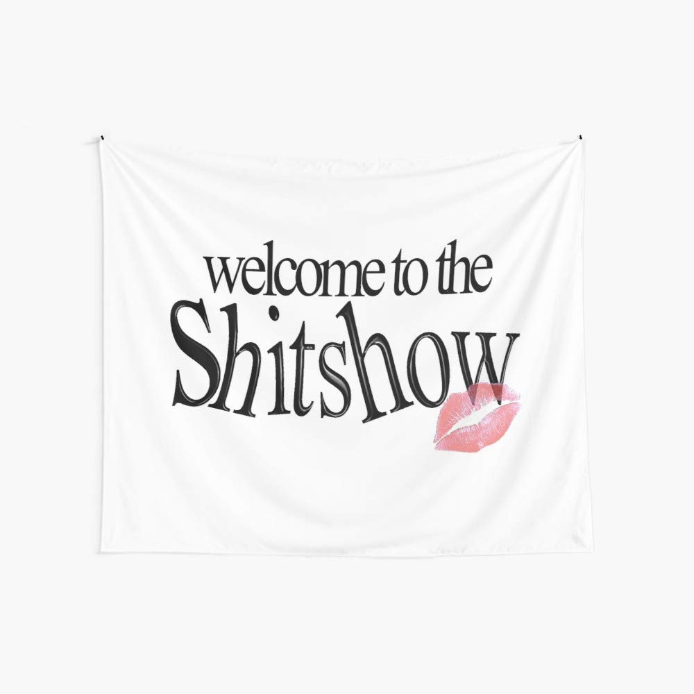 Noick Welcome to The Shitshow 3D Boutique Wall Tapestry Pop Art Retro Micro Microfiber Peach Peach Home Decoration 59.1X51.2 in