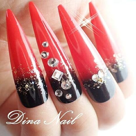 Dinaネイル 和風金グラデーション ロングポイントll 05468番 Amazon