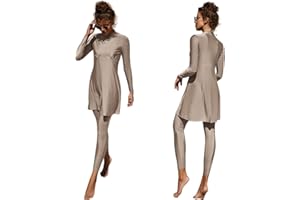 ABEWIP Muslim Swimsuits for Women Burkini Bathing Suits Full Body Modest Swimwear Islamic Swimming Suit