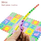 WXLAA 36pcs 5cm5cm Infant Kids Alphanumeric Educational Puzzle Blocks Child Foam Mat Toys