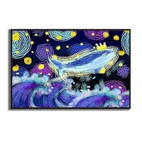 Framed Canvas Wall Art for Living Room, Bedroom Dreamland Theme Canvas Prints for Modern Home Decoration Ready to Hang - 16"x24" inches