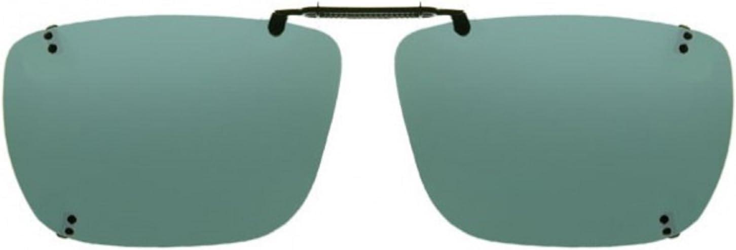 Solar Shield Fits Over Rimless Clip-On Sunglasses REC G 56 BLACK/GRAY