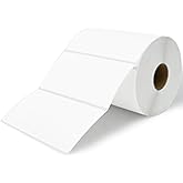Essential 4"X2" Direct Thermal Barcode Labels, Shipping Labels, 750 Labels of Roll, Compatible with Zebra Printers (1 Roll-750 Labels)