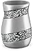 Creative Scents Silver Mosaic Bathroom Cup - Electric Toothbrush and Toothpaste Holder for Bathroom - Tooth Brush Holder Tumbler Cup for Toothbrushes, Toothpaste or Makeup Brushes (Silver)