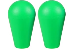 HAAMIIQII 2PCS Oval Joystick Head Bat Top Ellipse Handle Knob for Replacement Arcade DIY Parts (2 Green)