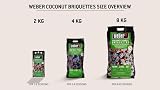 Weber Coconut Shell Charcoal Briquettes 4kg Bag – Long, Consistent Heat view 3