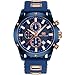 Men's Chronograph Analog Quartz Watch with Date Luminous Waterproof Silicone Strap Casual Dress Wrist Watches