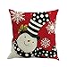 Goddessvan Christmas Snowman Printing Square Sofa Bed Home Decor Pillow Cover Cushion Cover 45cm45cm (45cm45cm, D)